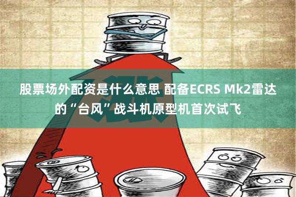 股票场外配资是什么意思 配备ECRS Mk2雷达的“台风”战斗机原型机首次试飞