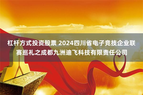 杠杆方式投资股票 2024四川省电子竞技企业联赛巡礼之成都九洲迪飞科技有限责任公司