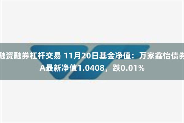 融资融券杠杆交易 11月20日基金净值：万家鑫怡债券A最新净值1.0408，跌0.01%