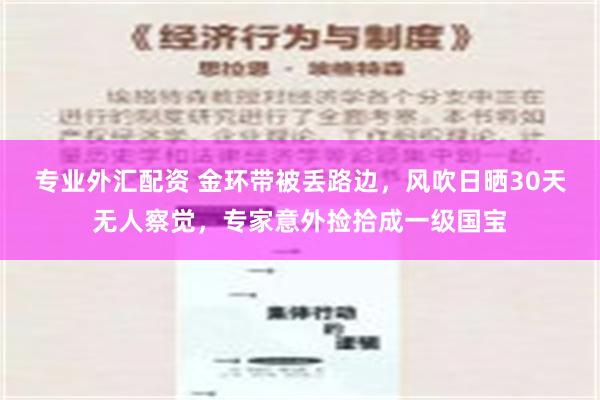 专业外汇配资 金环带被丢路边，风吹日晒30天无人察觉，专家意外捡拾成一级国宝